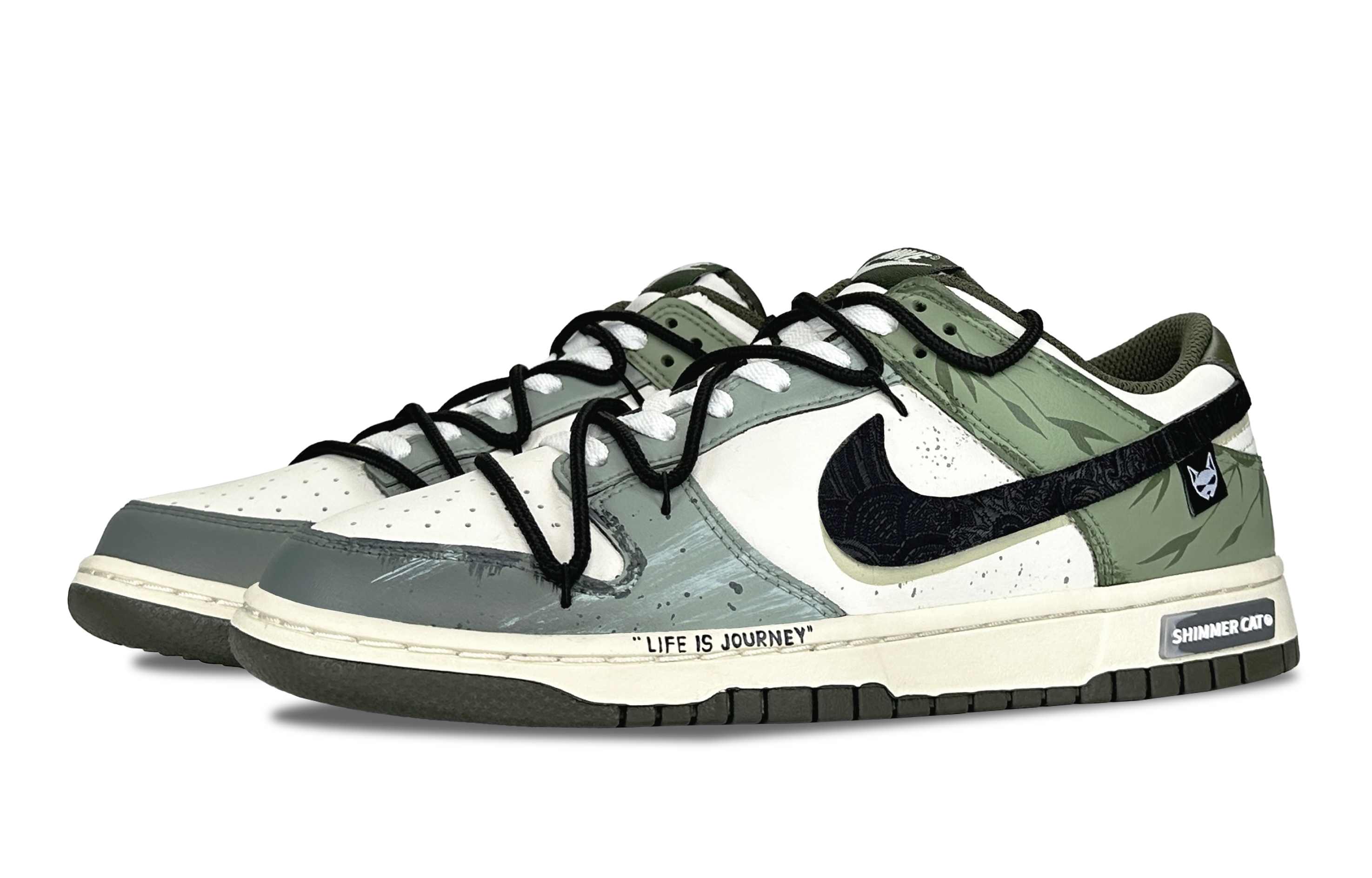 Nike Dunk Skateboard Shoes Unisex Low top White/Black/Green купить в интернет-магазине Yoocart с быстрой доставкой по России.