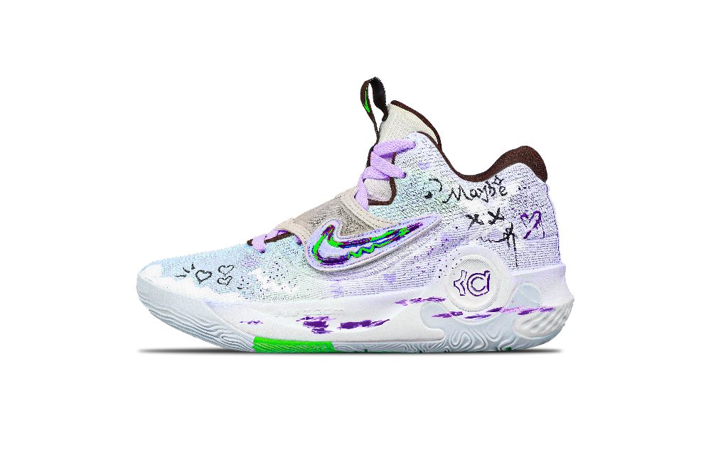 Nike KD Trey 5 X Cushioning, Slip Resistant, And Abrasion Resistant Low Top Basketball Shoes Unisex Purple