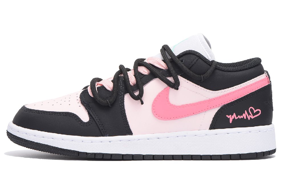 Jordan Air Jordan 1 Vintage Basketball Shoes Women's Low Top Black/Pink
