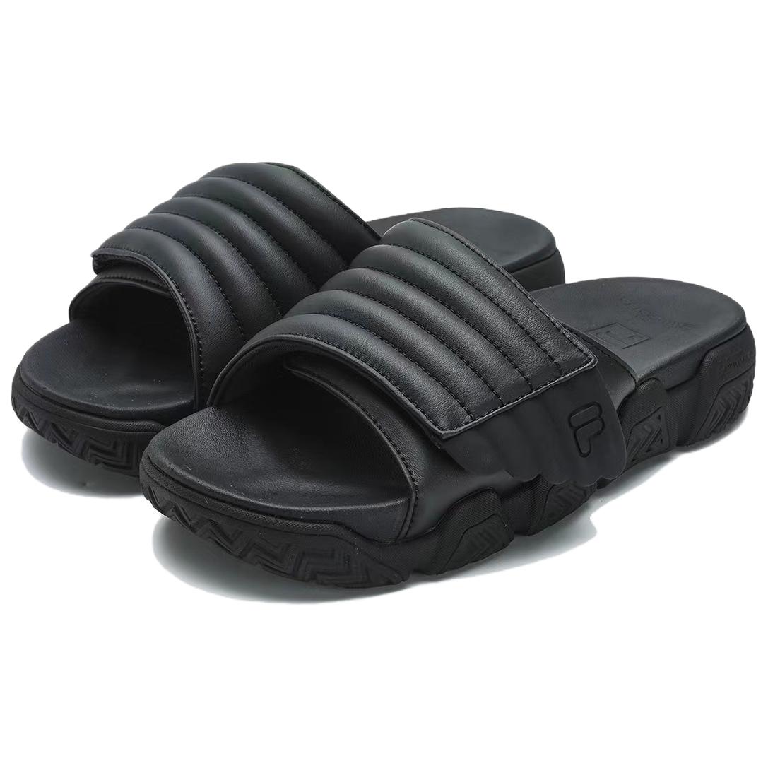 FILA FUSION BARRICADE Slip-Resistant Odor-Resistant Slide Slippers Women's Black