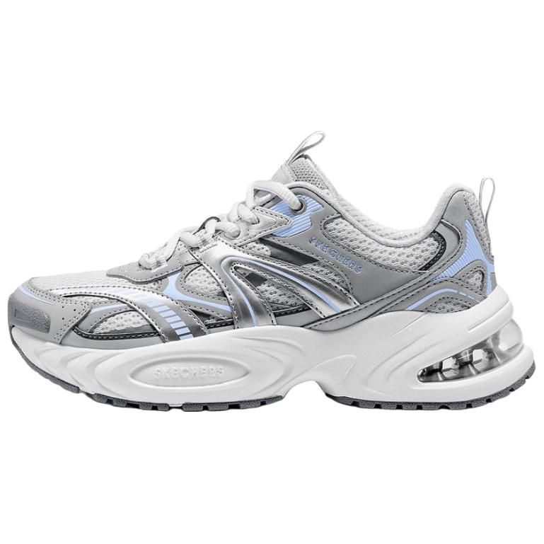 Skechers Street Height Increasing Low top Chunky Sneakers Women's Silver Gray Blue