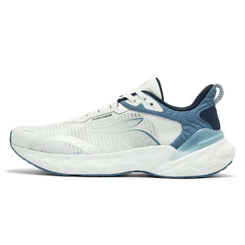 361° Popping Foam Cushioning Breathable Low-Top Training Running Shoes Men's White Blue