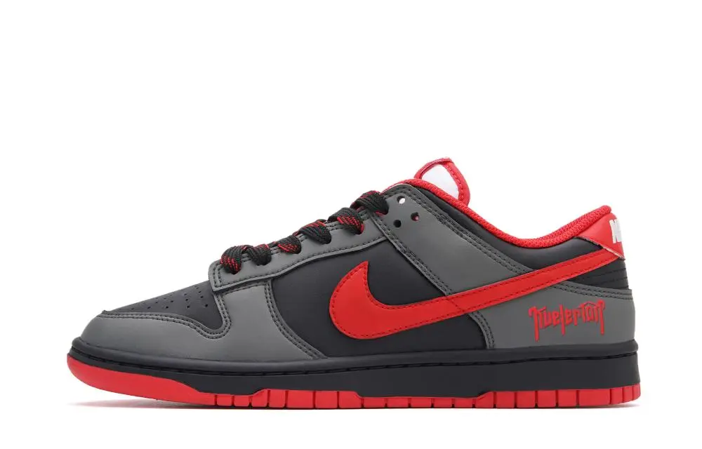 Nike Dunk Hot Low top Skateboard Shoes Unisex Gray Red