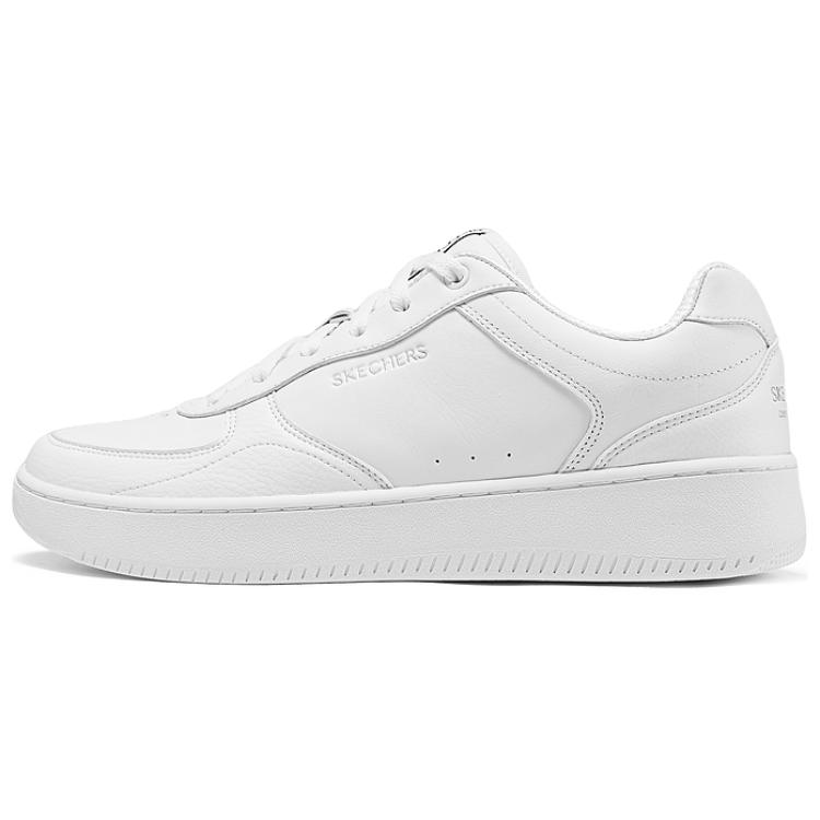 Skechers Court Classics Low Top Skateboard Shoes Men's White