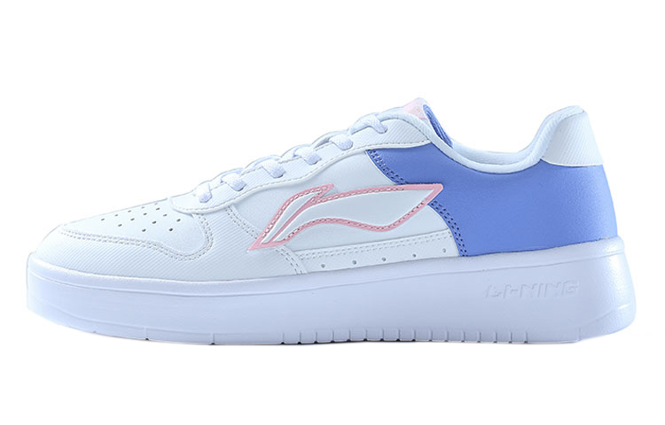 LINING Sports Life Collection Skateboard Shoes Women's Low top Light Iris White