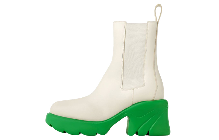 Bottega Veneta Flash Shearling Ankle Boot White Parakeet Women's