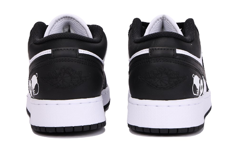 Jordan Air Jordan 1 Slip-Resistant Coverage Balance Impact-Resistant Low-Top Vintage Basketball Shoes Men's Black Gray