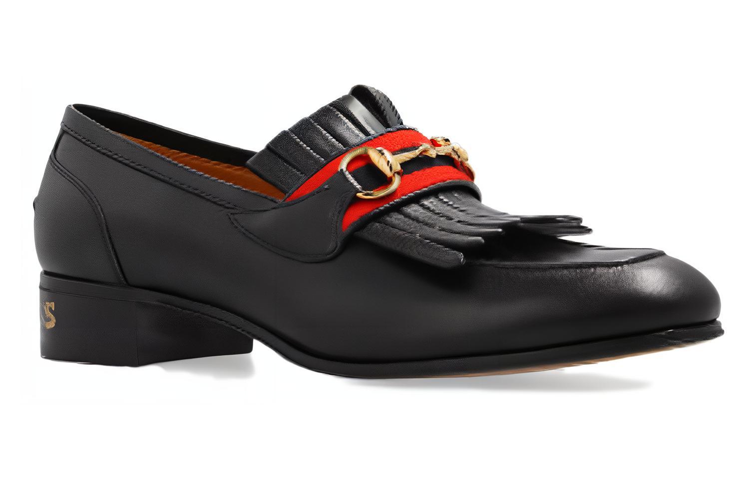 GUCCI Palm Springs Web Horsebit Loafers