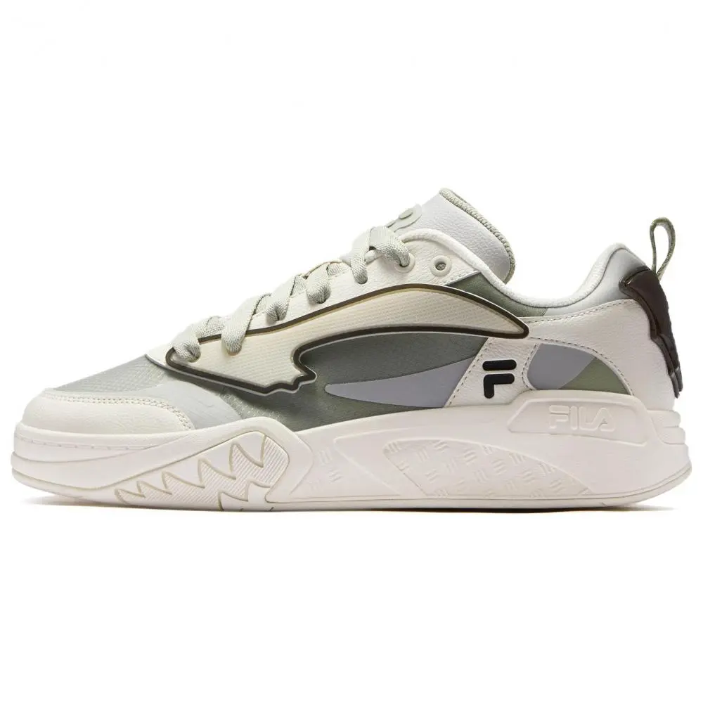FILA FUSION DESPERADO Outlaw LOW Top Vintage Basketball Shoes Men's Cream Ivory Gray