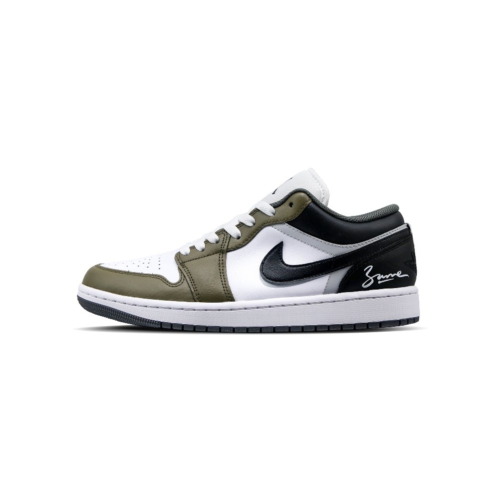Jordan Air Jordan 1 Low 'Game' Low Top Vintage Basketball Shoes Unisex Black White Green