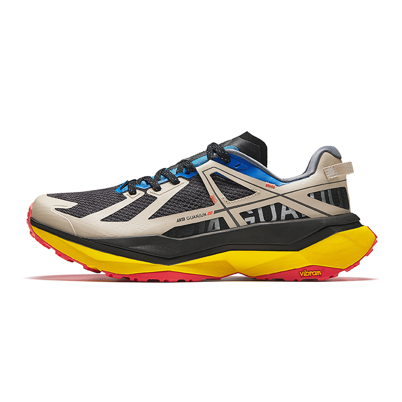 Anta Anti Slip Wear Resistant Low Top Running Shoes Men's Black Brown