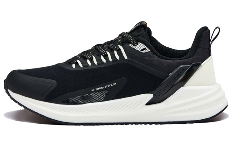 361° Rain Screen Cushioned Anti-Slip Wear-Resistant Breathable Lightweight Low-Top Running Shoes Women's Black White