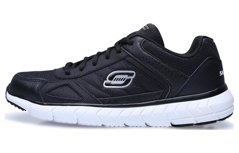 Skechers Mens X Low Top Sports Casual Shoes Black White