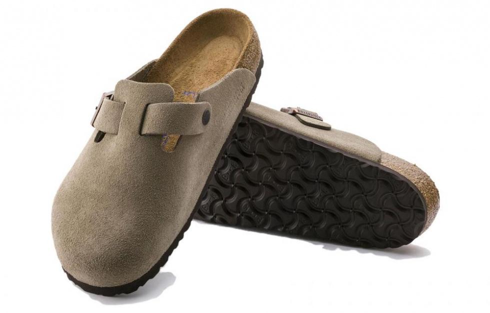 Birkenstock Boston Soft Footbed Suede 'Taupe'
