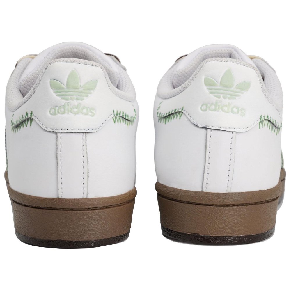 Adidas Originals Superstar Skateboard Shoes Unisex Low-Top Green/Brown/Beige
