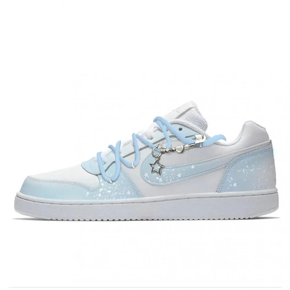 Nike EBERNON Icy Snow Miracle Low top Skateboard Shoes Unisex Light Blue