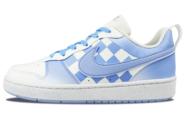 Nike Court Borough Series Low-Top Skateboard Shoes GS White Blue