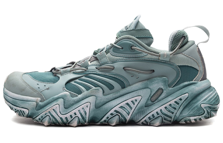 LiNing X Claw Cat Paw Cushioning Slip Resistant Low Top Sports Casual Shoes Women's Dusty Gray Green