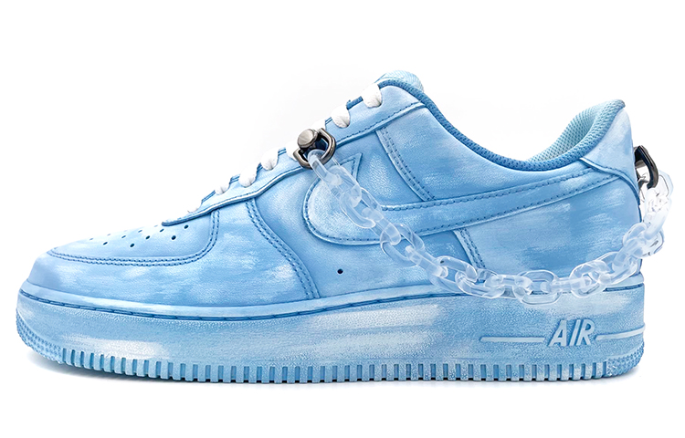 Nike Air Force 1 Air Force 1 Low Top Skateboard Shoes Men's Blue
