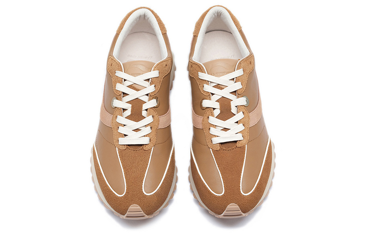 LI-NING 1990 Zhengrong Anti-Slip Wear-Resistant Low-Top Sports Casual Shoes Women's Fox Brown