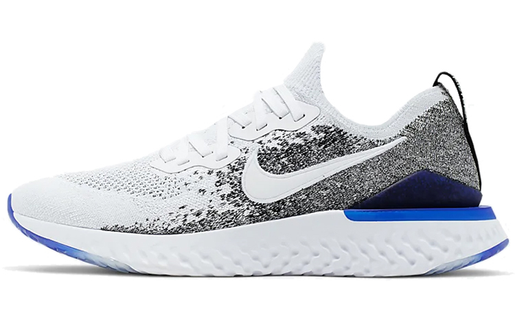 Nike Epic React Flyknit 2 White Black Racer Blue