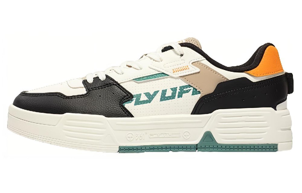 361° Slip-Resistant Cushioning Low-Top Skateboard Shoes Men's White Green Black