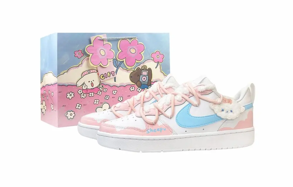 Nike Court Borough 2 Low top Skateboard Shoes GS Pink