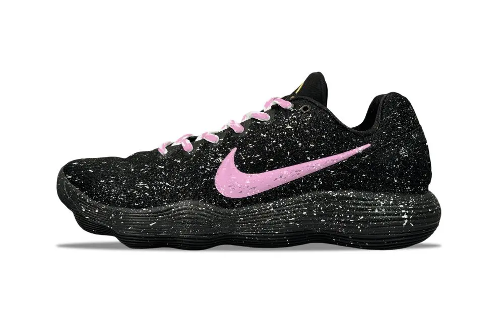 Nike Hyperdunk 2017 YDCC Midnight Pink Star Baby's Breath Abrasion Resistant Low top Basketball Shoes Unisex Black Pink
