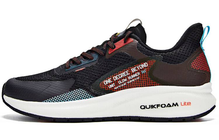 361° Yu Yi Rainy Comfort Low-Top Running Shoes Women's Black Red Mesh