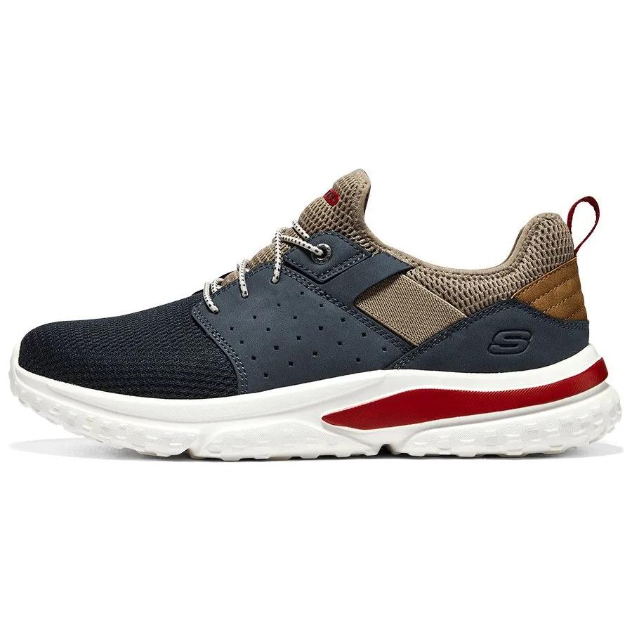 Skechers Sport Cushioning Wear-Resistant Low-Top Casual Running Shoes Men's Marine Blue
