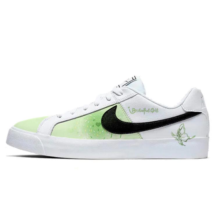 Nike Court Royale Collection Skateboard Shoes Unisex Low Top White/Green