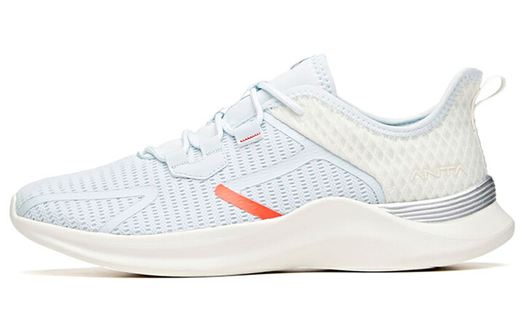 Anta Running Collection Cushioned Slip-Resistant Abrasion-Resistant Low-Top Running Shoes Men's Gray White