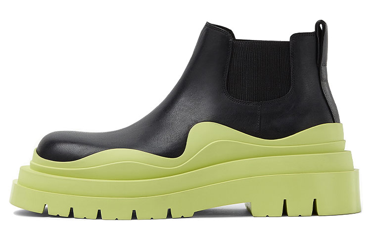 Bottega Veneta Tire Chelsea Short Chelsea Boots Women's Avocado Green