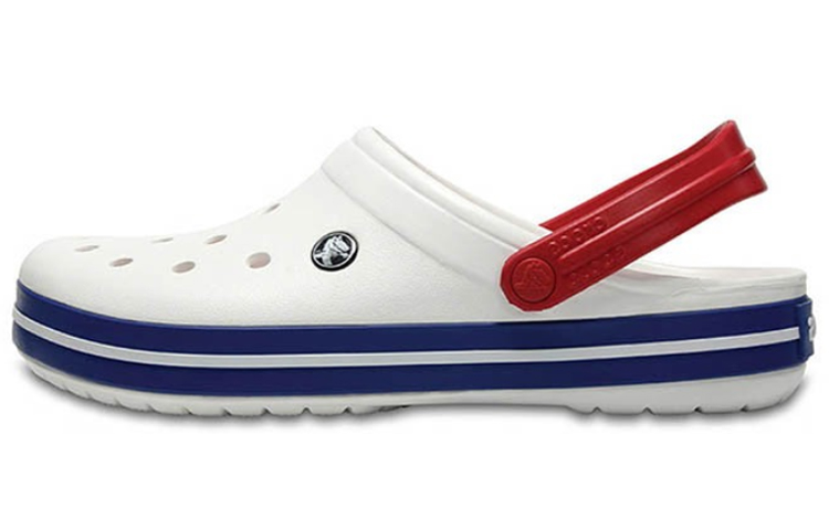 Crocs Beach Unisex White Blue Sandals 'White Blue'