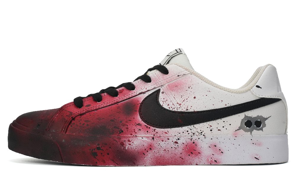 Nike Court Royale Crime Scene Non-slip Lightweight Low-Top Skateboard Shoes Unisex White