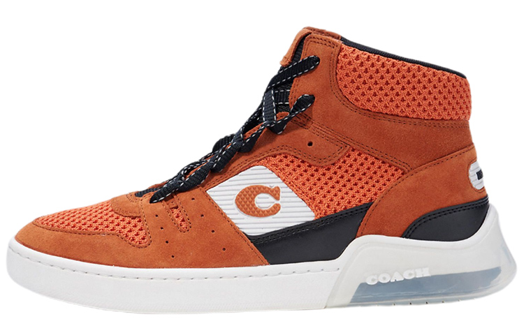 COACH CitySole Skateboard Shoes Men High-Top Orange
