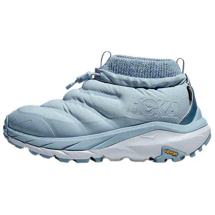 HOKA ONE ONE Kaha 2 Anti-Slip Wear-Resistant Mid-Top Trekking Shoes Women's Gray Blue