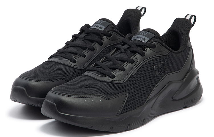 361° Blade Cushioning, Slip Resistant, And Abrasion Resistant Low Top Casual Running Shoes Men's Obsidian Black