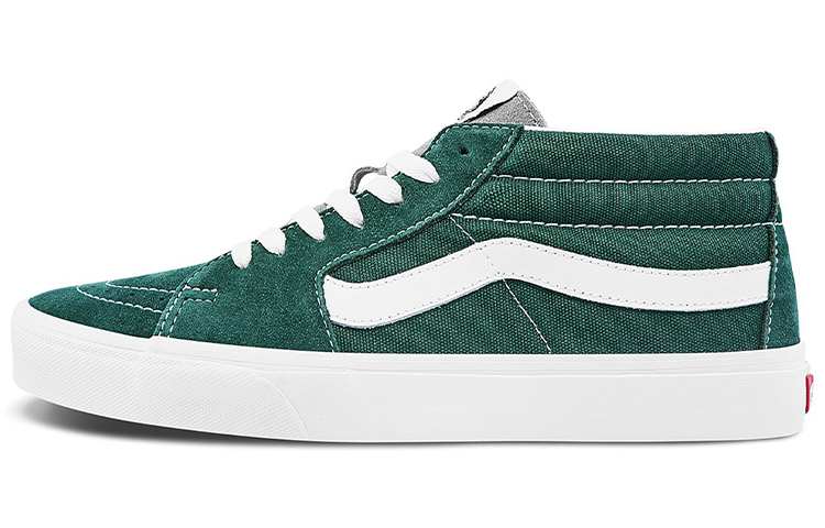 Vans Sk8 Mid Classic Mid Top Casual Skate Shoes Unisex Green