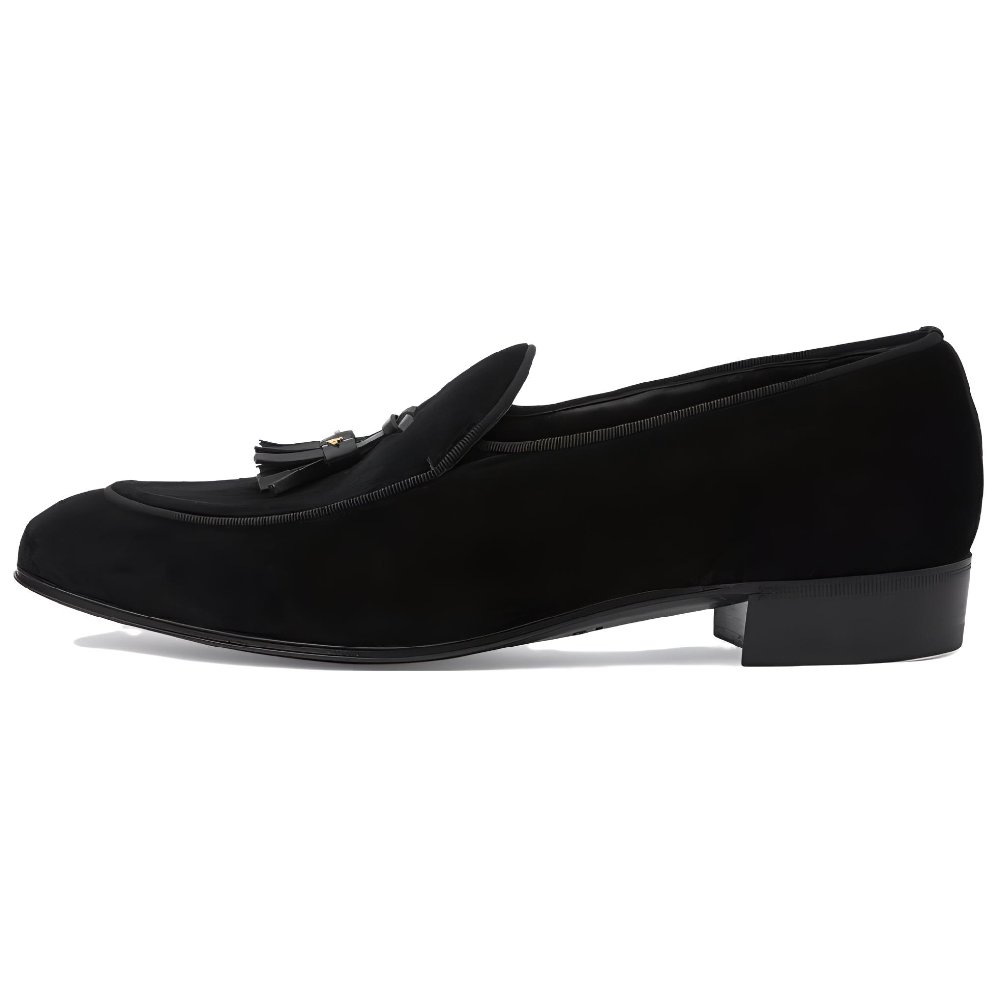 GUCCI Double G-detail Velvet Loafers