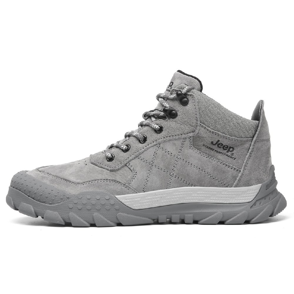Jeep Mid Top Outdoor Shoes Men's Gray