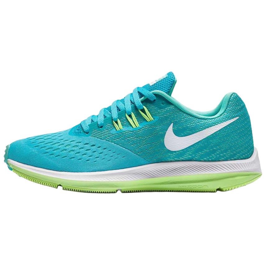 Nike Zoom Winflo 4 Abrasion Resistant Low Top Casual Running Shoes Women's Blue