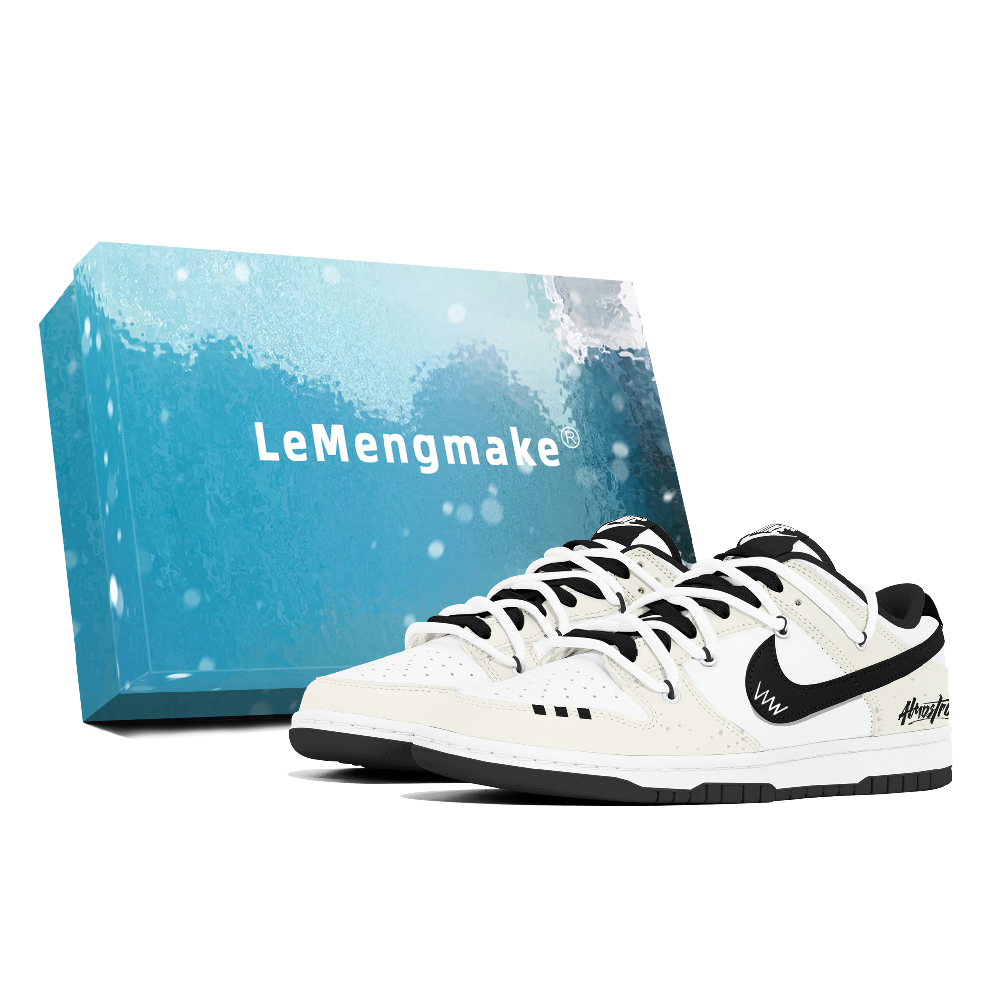 Nike Dunk Abrasion Resistant Low Top Skateboard Shoes Unisex White
