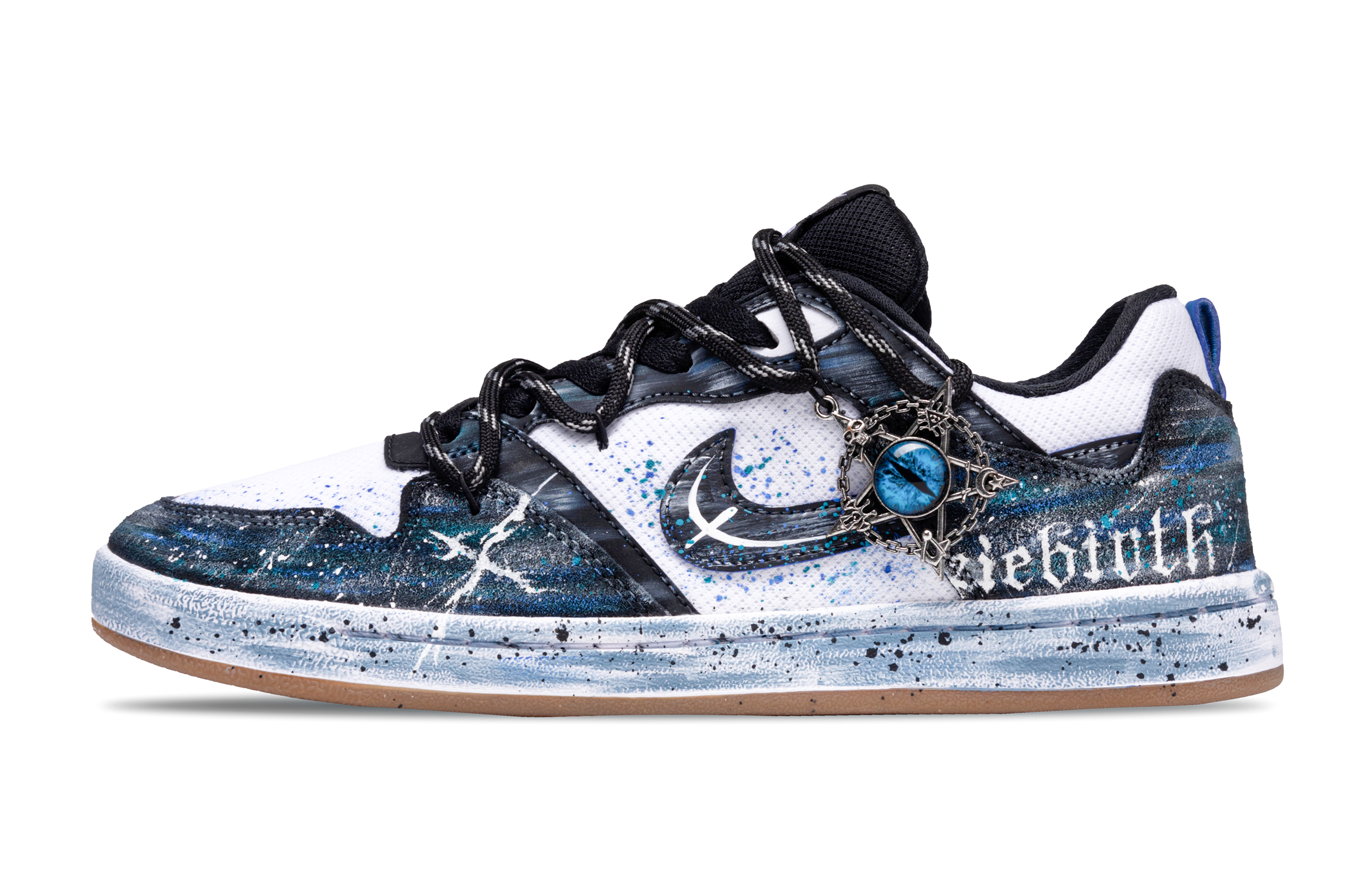 Nike SB Alleyoop Starlight Eye Low Top Skateboard Shoes Unisex Black Blue