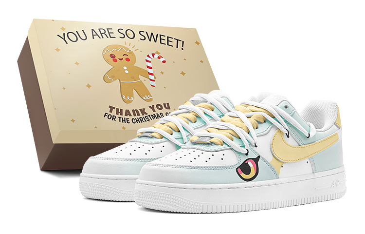 Nike Air Force 1 Low Air Force 1 CN Year Of The Dragon Gift Spiritual Eyes Low-Top Skateboard Shoes Men's Yellow Green