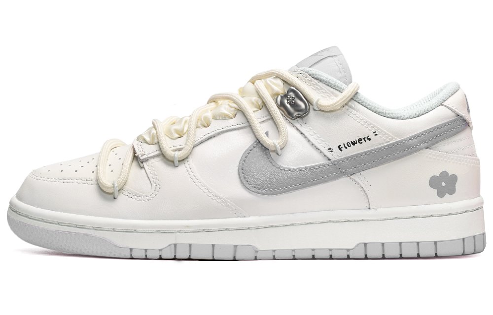 Nike Dunk Low Top Skateboard Shoes Men's White Gray