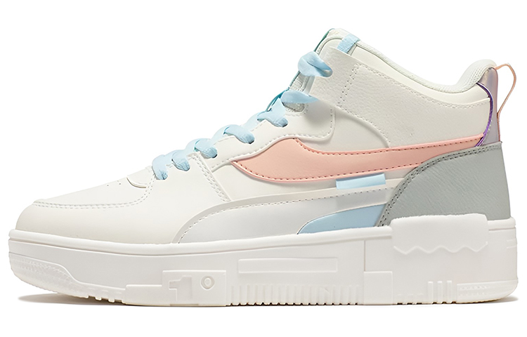 361° Cushioning Height Increase High Top Skateboard Shoes Women's Feather White