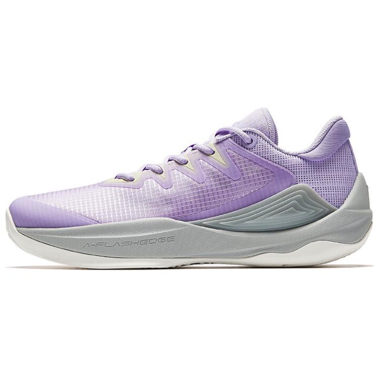 Anta Slip-Resistant Breathable Height Increasing Low-Top Basketball Shoes Men's Purple