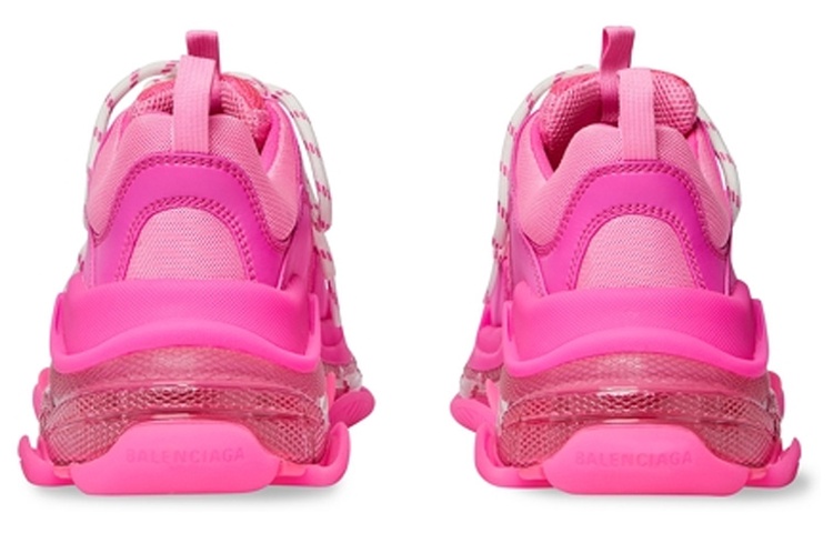Balenciaga Triple S Low-Top Chunky Sneakers Women's Neon Pink купить в интернет-магазине Yoocart с быстрой доставкой по России.