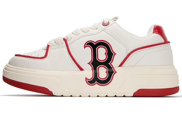 MLB Chunky Liner Slip Resistant Cushioning Abrasion Resistant Lightweight Low Top Skateboard Shoes Unisex White Red